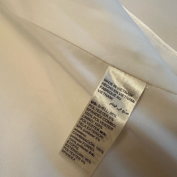 White House Black Market WHBM white pleated back sleeveless blazer vest 14 - Picture 7 of 8